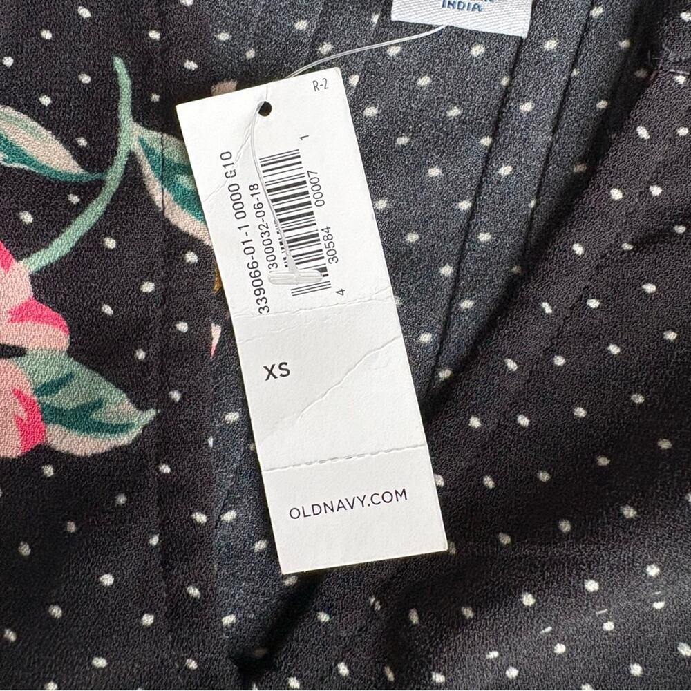 Old Navy Black Floral dress size XS - Picture 4 of 8